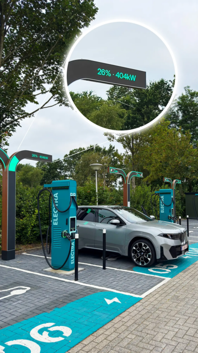 BMW iX3 50 xDrive in Space Silver DC charging